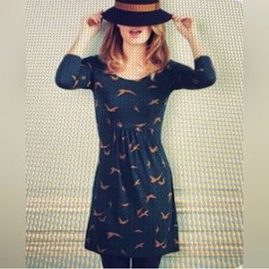 Great Boden bird print jersey dress